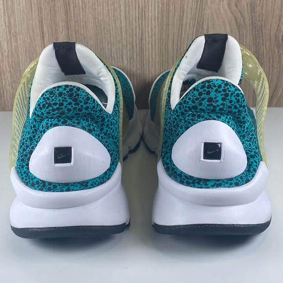 Nike Sock Dart Safari Turbo Green White Running Shoe 942198-300 Men's Size 8 - Picture 4 of 9